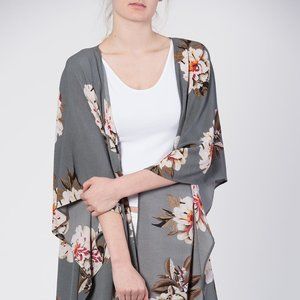 Floral Slouchy poncho cardigan